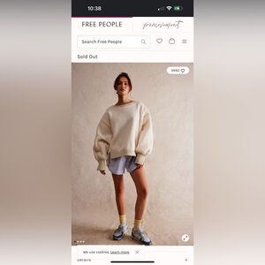 Free People Cozy Camden sweatshirt size M NWT